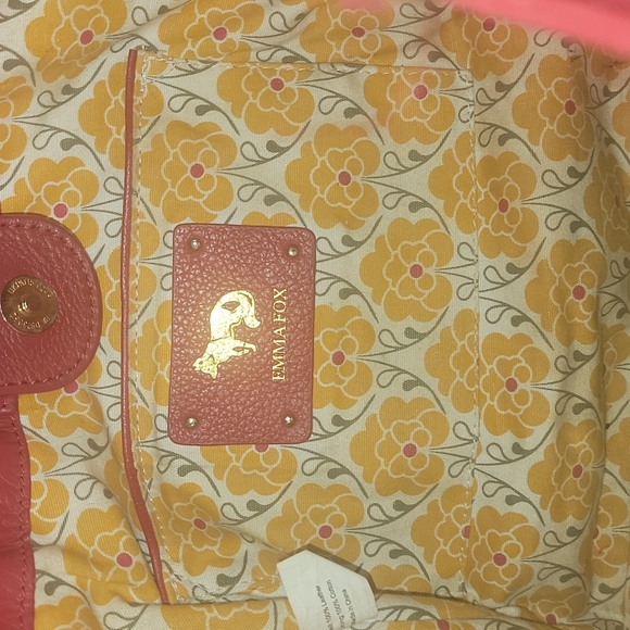 Emma Fox Red Leather Satchel Handbag - Picture 10 of 11